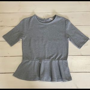 GAP Grey Peplum Shirt